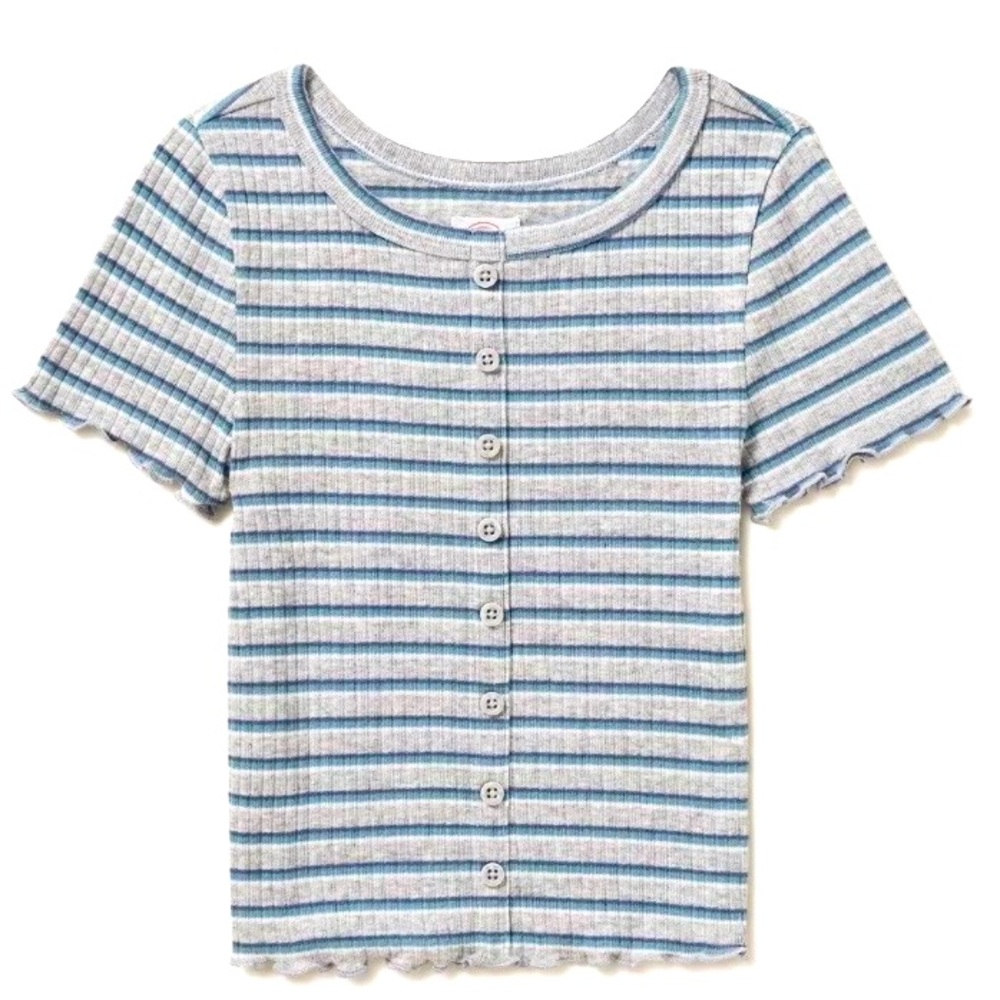Girls Ribbed Stripped Princess Tee Size 14-16